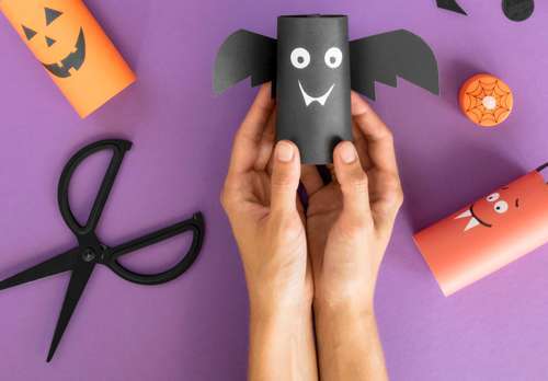 top-view-hand-made-halloween-arrangements